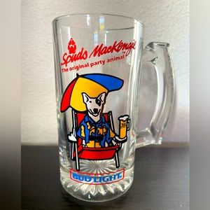 Vintage Spuds MacKenzie Budweiser Glass